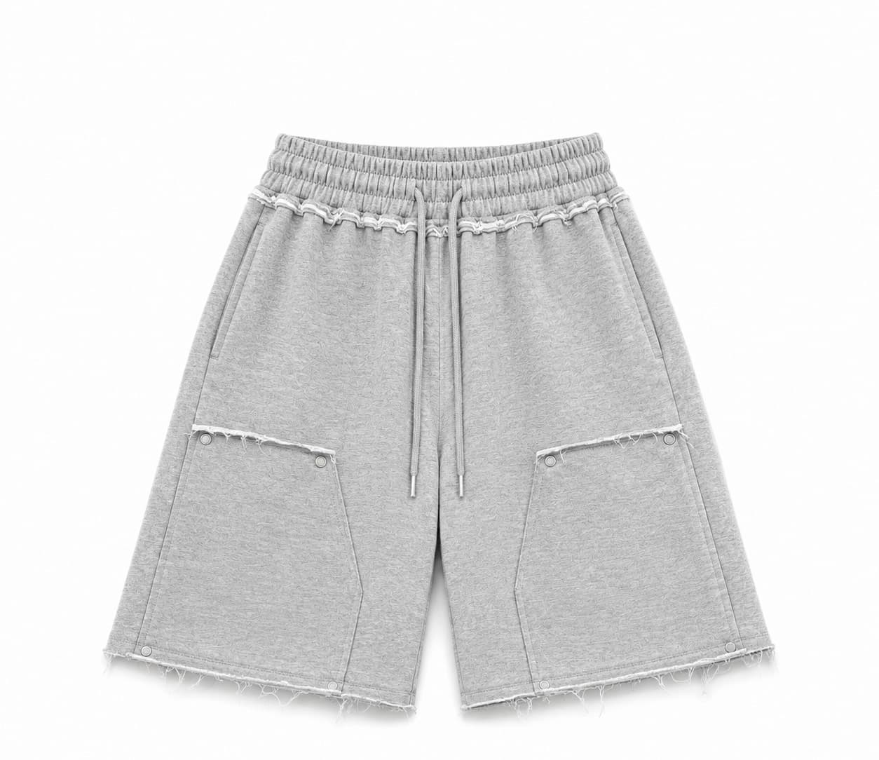 Heather Grey Cargo Sweat Shorts